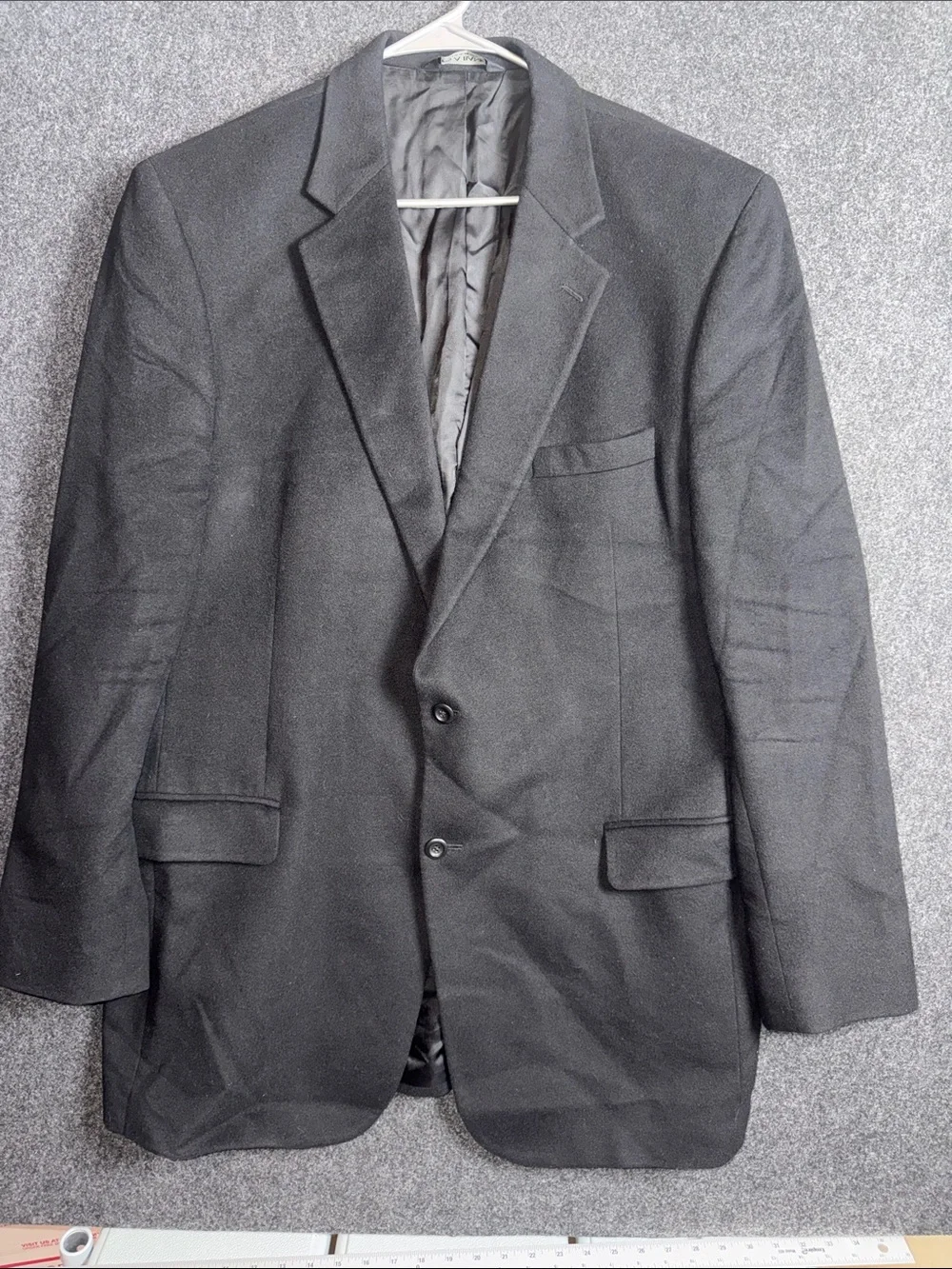 Jos. A. Bank 100% Cashmere Black Two-Button Men's Sport Coat 46XL